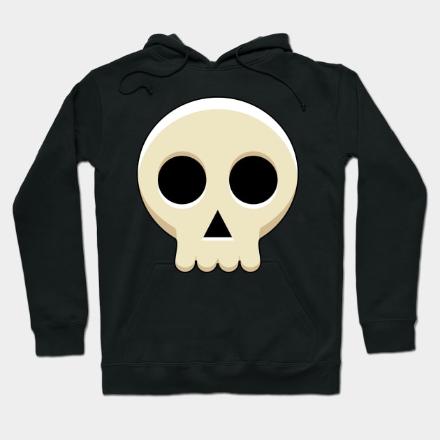 Creepy Cute Kawaii Goth Skull Hoodie by BirdAtWork